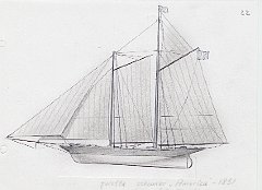 204 Goletta schooner 'America' - 1851 - Coppa delle 100 ghinee